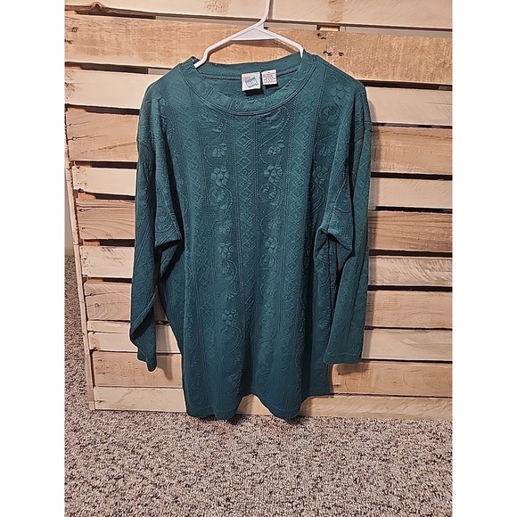 first run Sweaters - Vintage 90's First Run Green Sweater Size Medium
